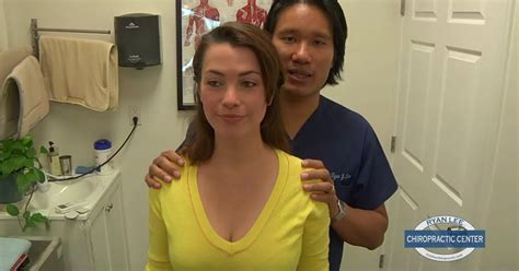 Small tits lesbian wants a piece of the hot busty <b>chiropractor</b> as well. . Chiropactor porn
